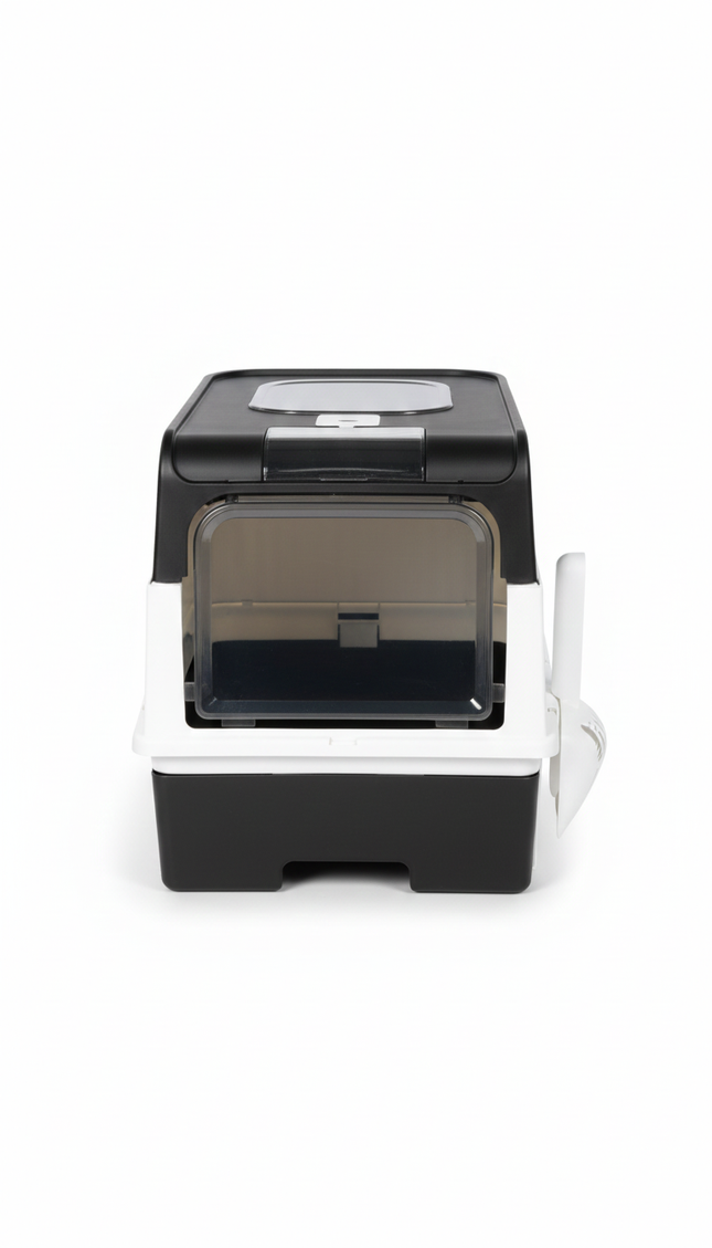 Litter Box Top Entry Hooded Cat  With Scoop - Ziggy Pupps