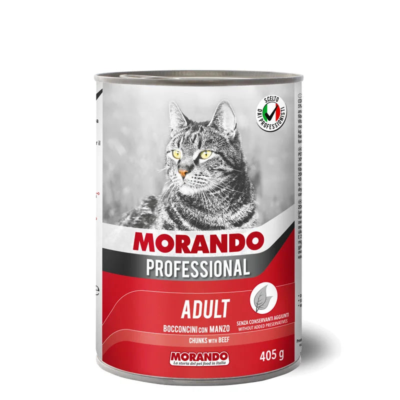 Morando Professional Wet Food Chunks with Beef for Adult Cats 405 gr