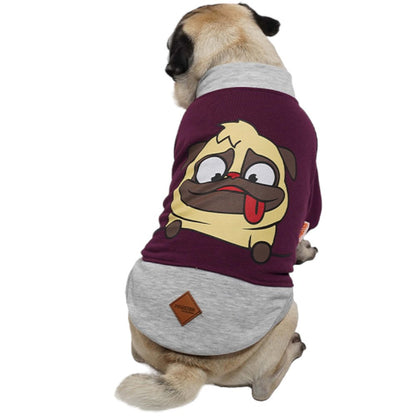 PAWSTAR Purple Pug Pullover Large for dog