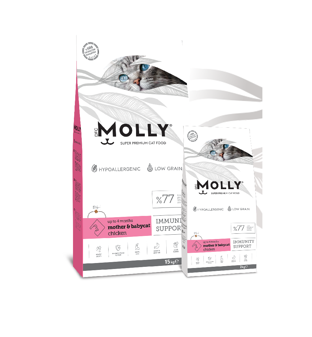Molly dry food Mother and Babycat with Chicken for cat 2 kg