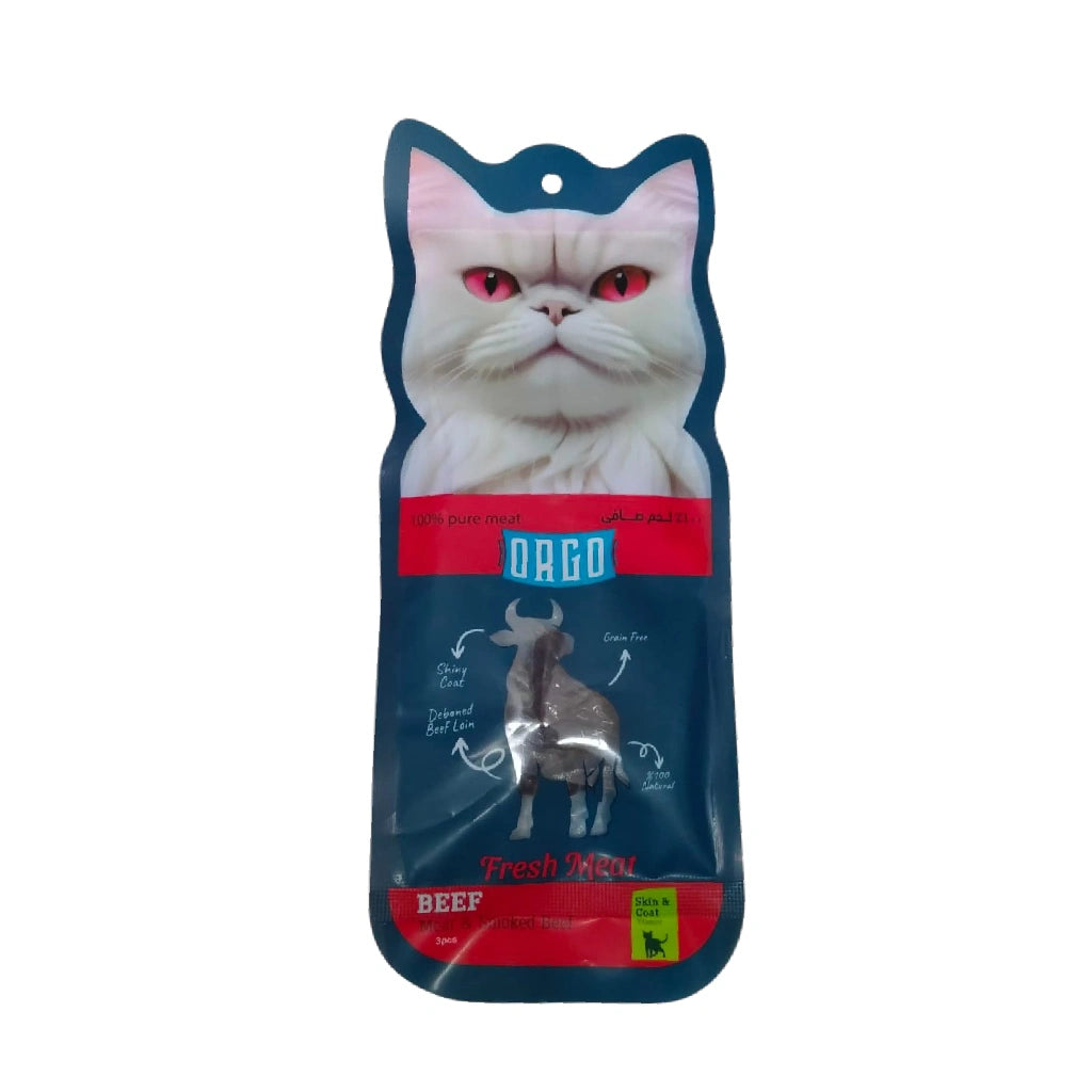 Orgo Treats with Smoked Beef for Adult Cats 3 pcs