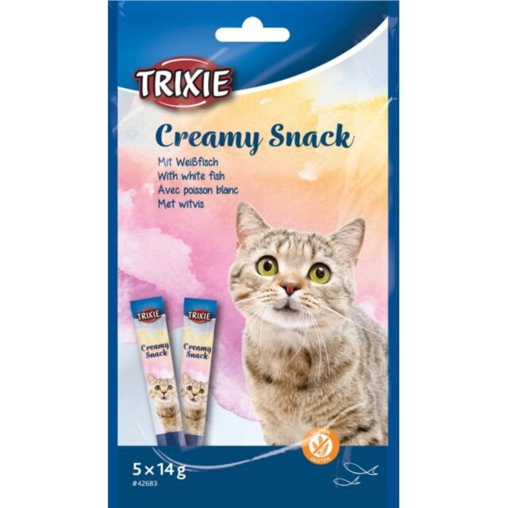 Trixie Creamy Cat Treats with White Fish and Tuna 5 x 14 gr