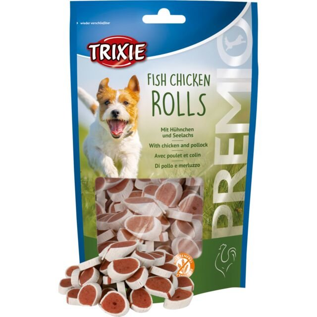 Trixie Premio Dog Treats with Fish and Chicken Pollock Rolls 75 gr