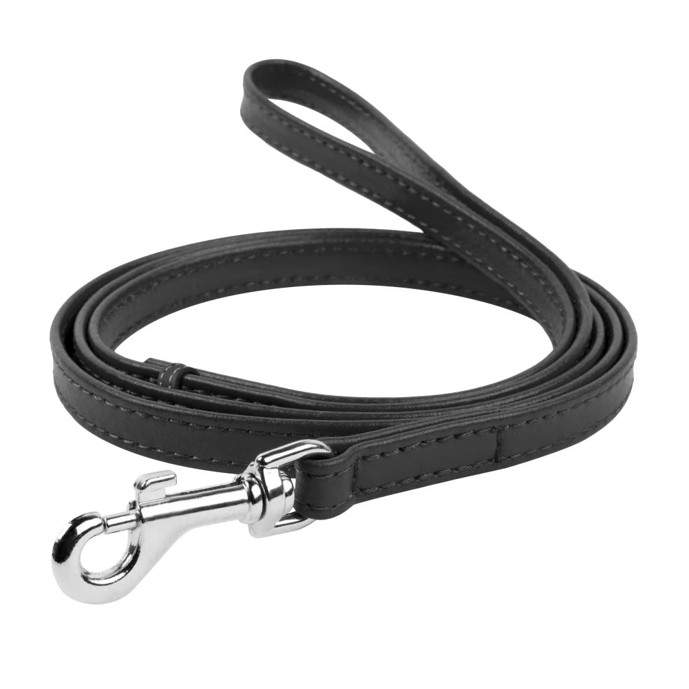 WAUDOG Glamour Large to 2XL Black Dog Leash 122 in 2.5cm