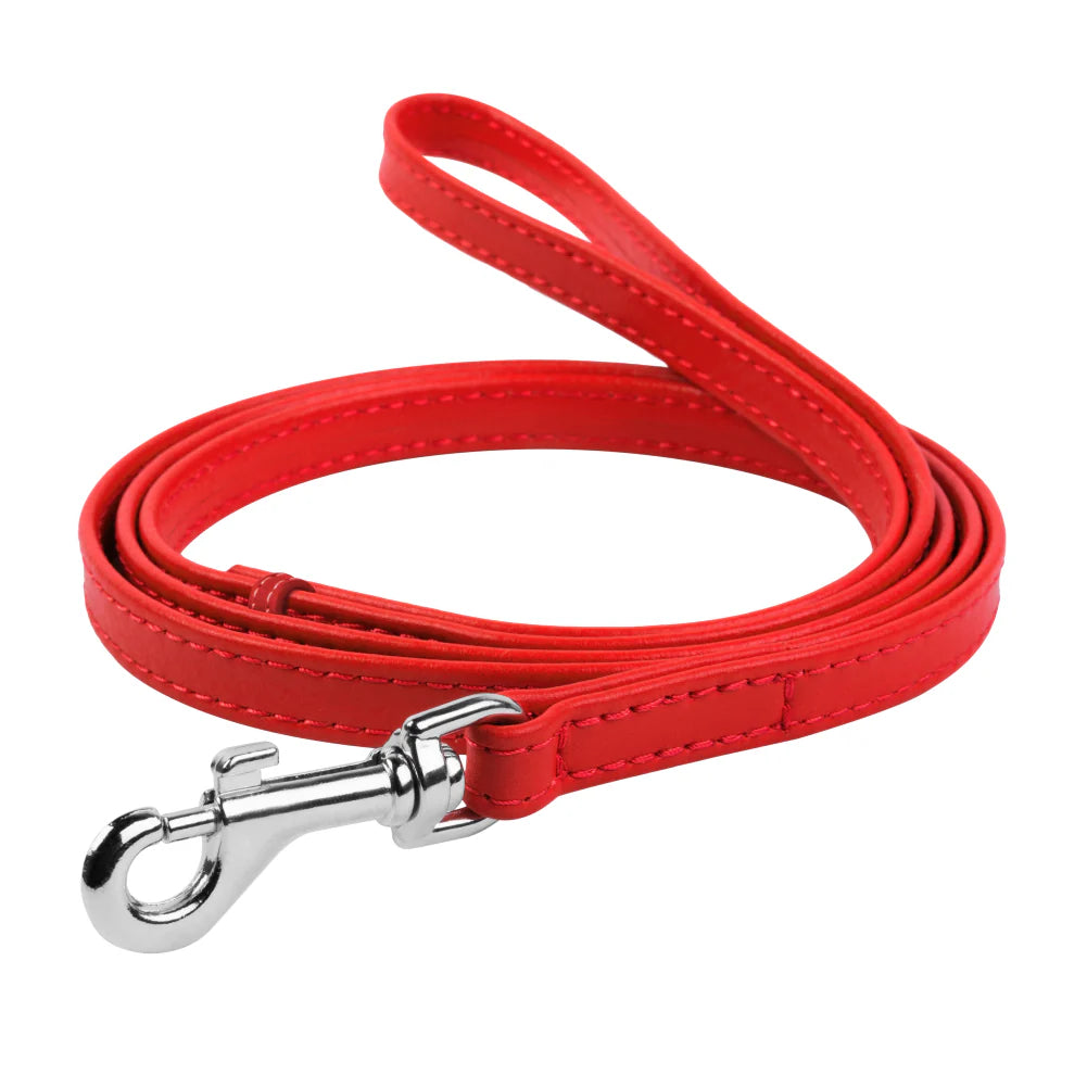 WAUDOG Glamour Large to 2XL Red Dog Leash 122 in 2.5cm