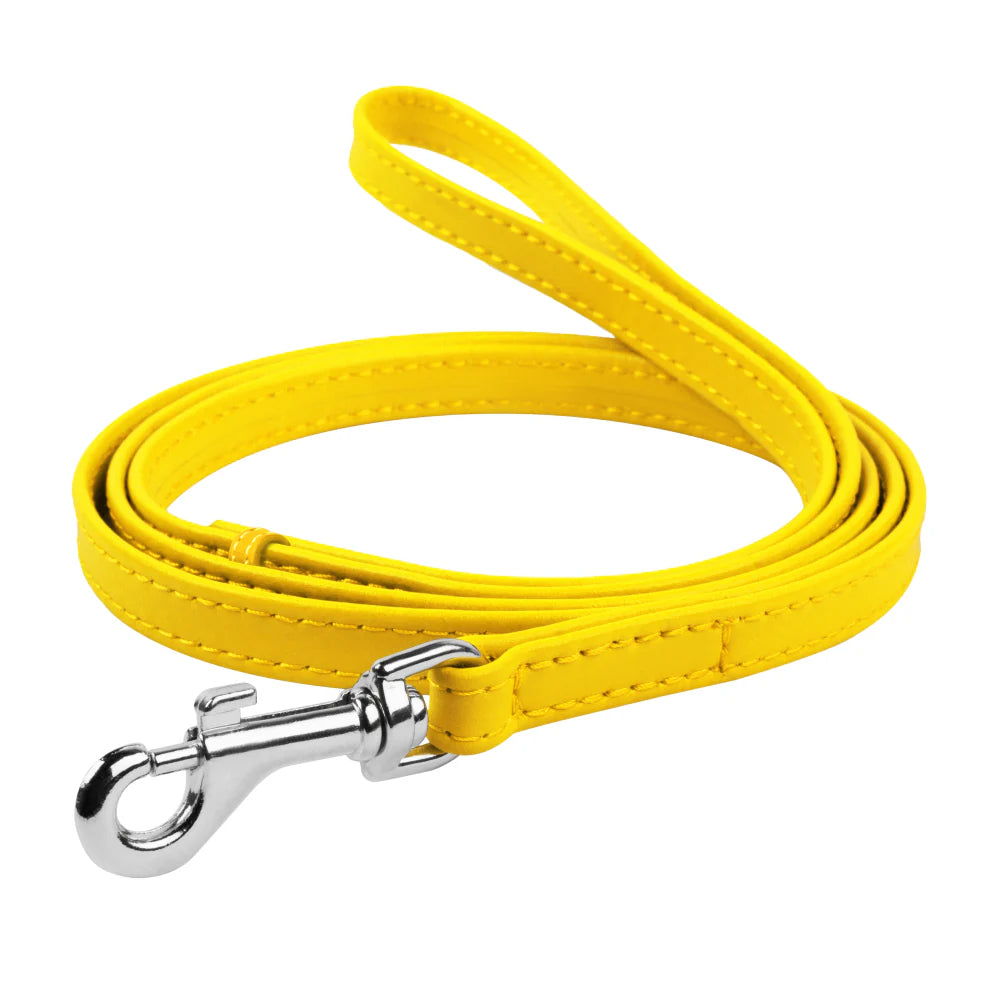 WAUDOG Glamour small to Large Yellow Dog Leash 122 in 1.8 cm