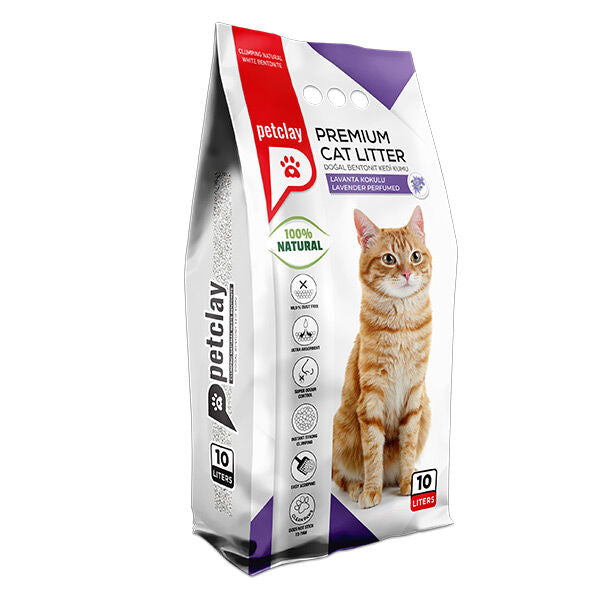 Petclay Clumping Cat Litter Lavender Scent 10 L