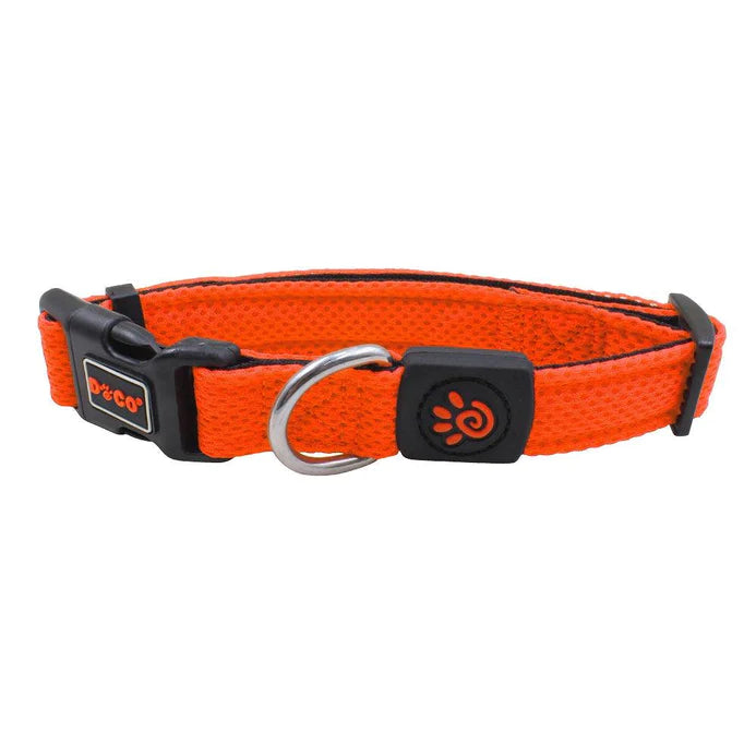 Doco  XL Orange Mesh Dog Collar 51 to 78 in 3.8cm