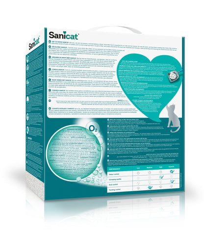 Sanicat White Bentonite Ultra Clumping Cat Litter Lotus Flower Scent 6 L