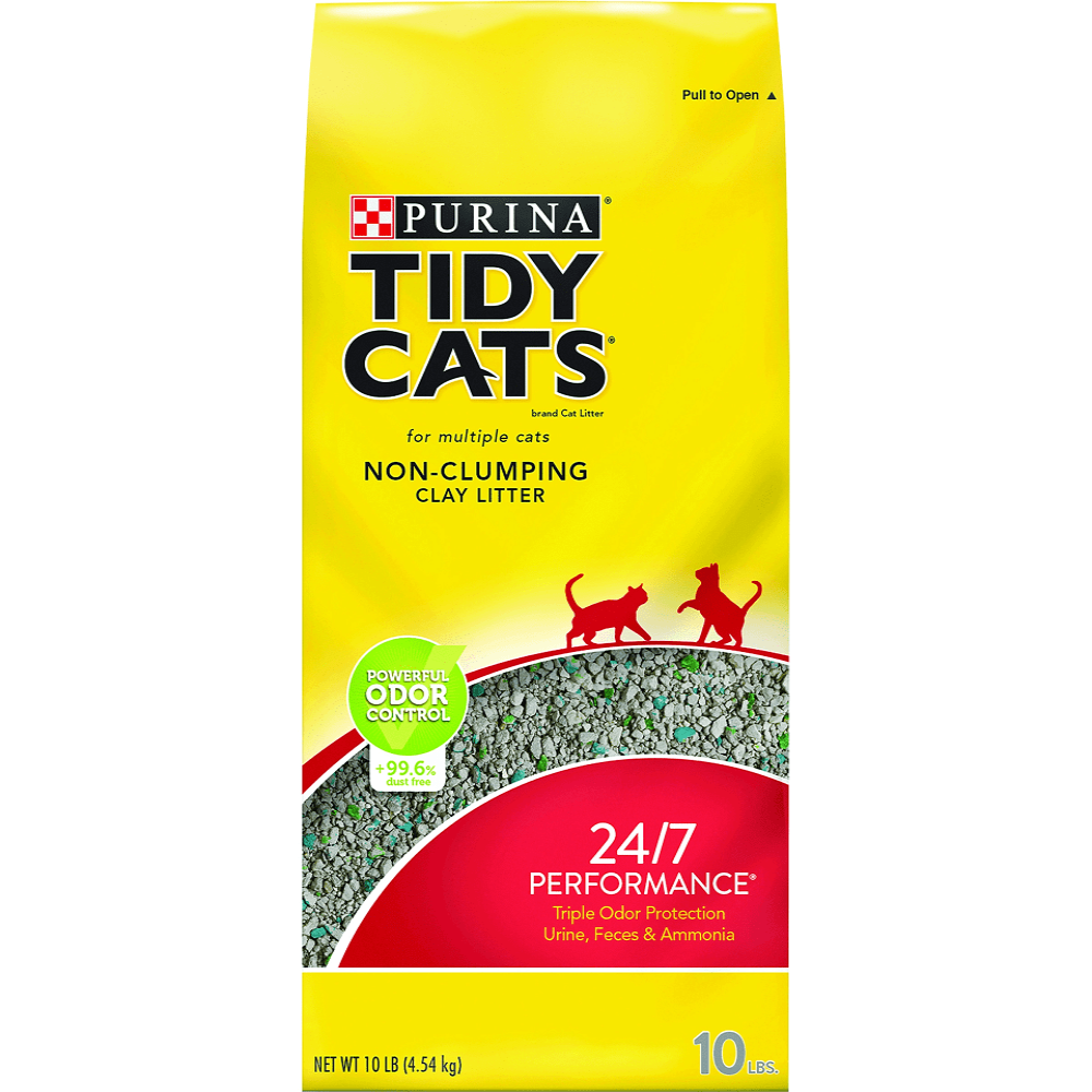 Purina Tidy Cats Non-Clumping Clay Litter with Powerful Odor Control