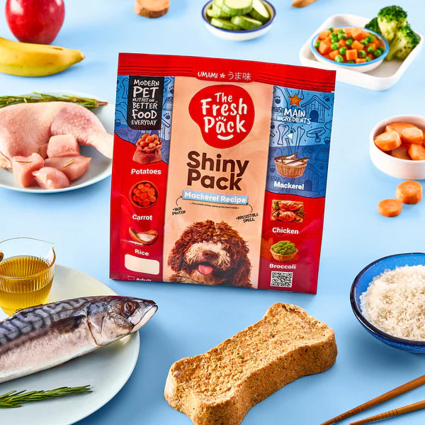 The Fresh Pack Shiny Pack Frozen Bone Fish Food for Adult Dogs 5 pcs 1500 gr
