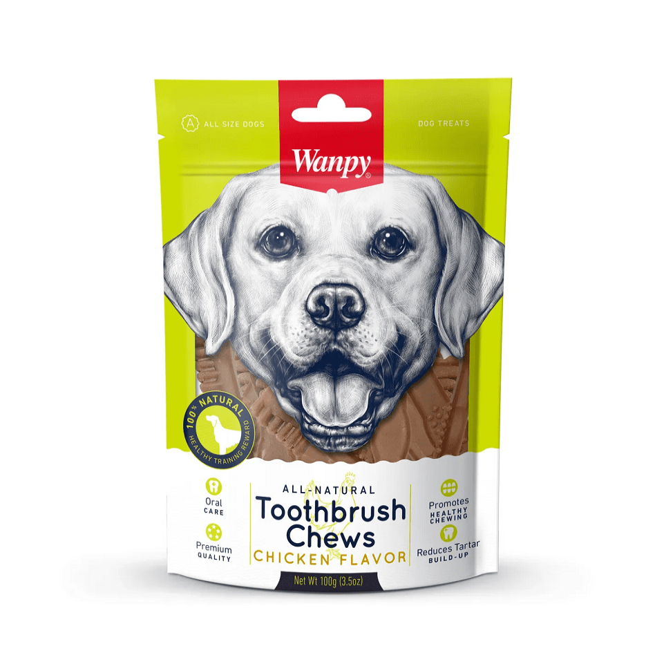 Wanpy Dog Toothbrush Chews With Mint 100g