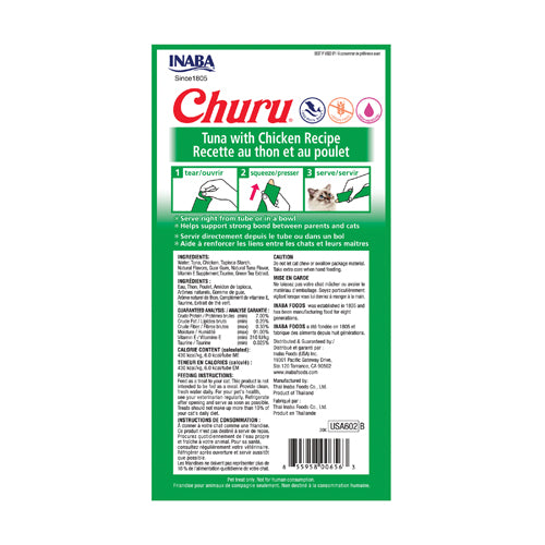 Inaba Churu Creamy Cat Treats with Tuna & Chicken 4 in 14 gr