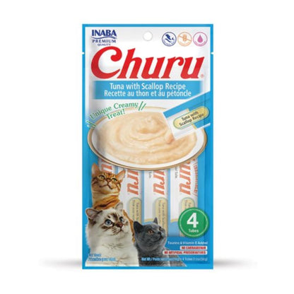 Inaba Churu Creamy Cat Treats with Tuna and Scallop 4 in 14 gr