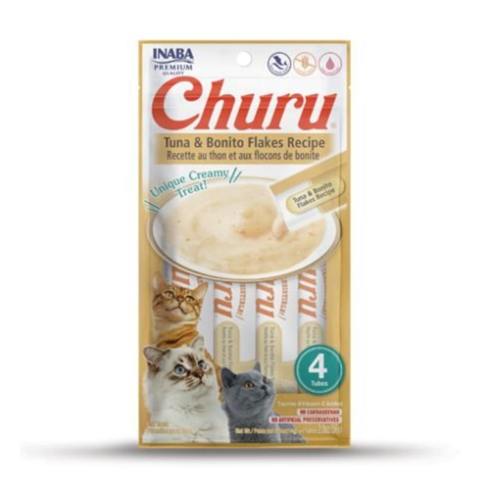 Inaba Churu Creamy Cat Treats with Tuna and Bonito 4 in 14 gr