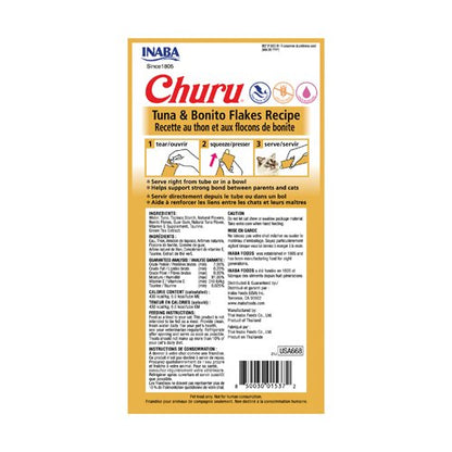 Inaba Churu Creamy Cat Treats with Tuna and Bonito 4 in 14 gr