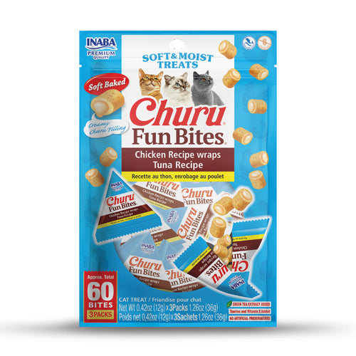 Inaba Churu Fun Bites Chicken, Tuna and Scallop Wrap Cat Treats