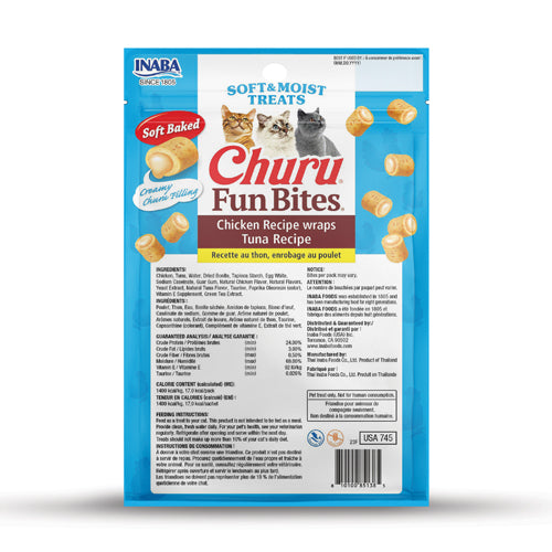 Inaba Churu Fun Bites Chicken, Tuna and Scallop Wrap Cat Treats