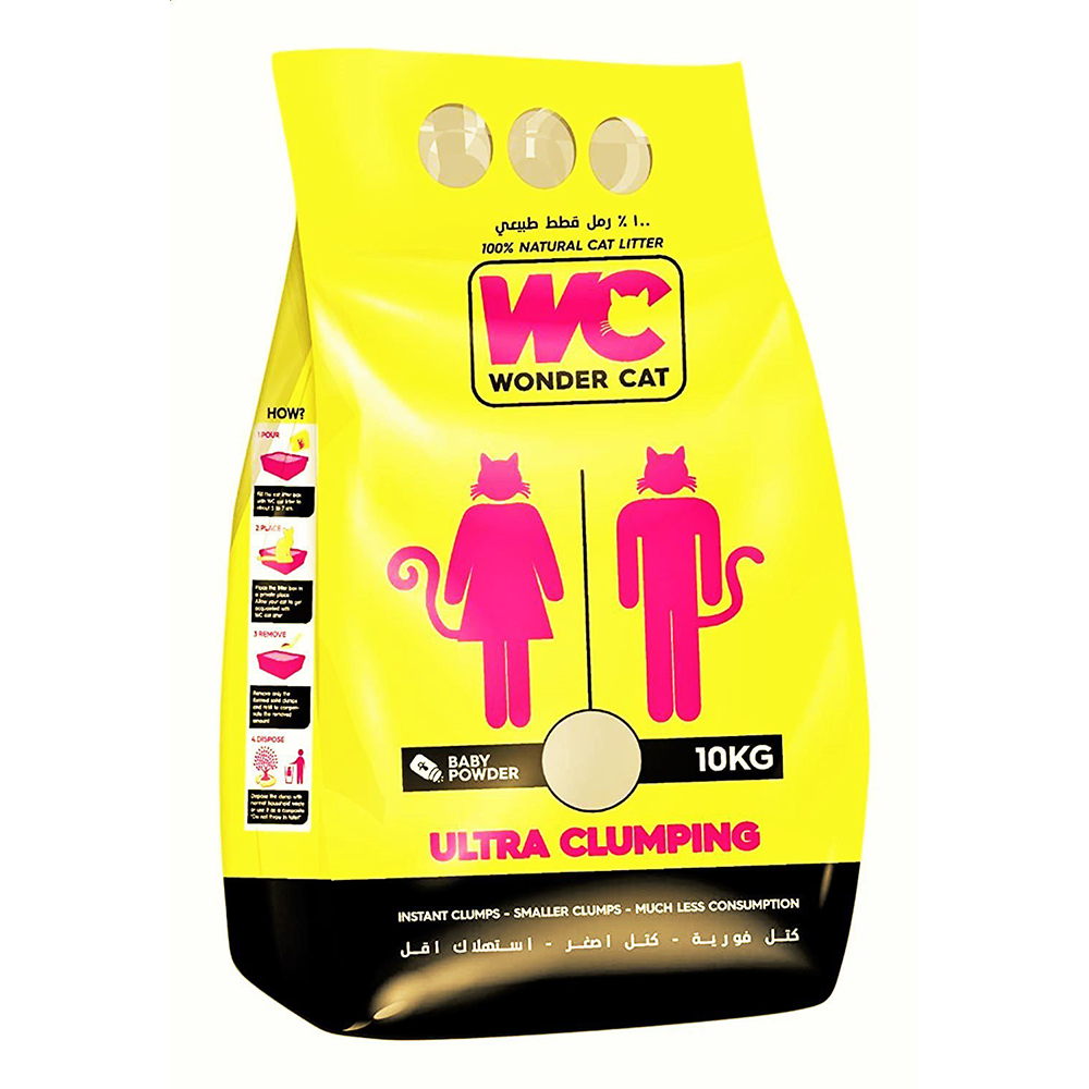 WC Ultra Clumping مع بودرة الأطفال 10 كجم