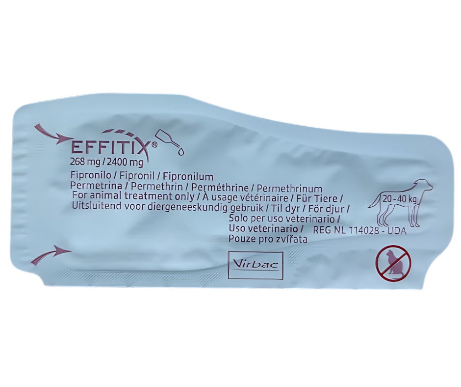 Virbac Effitix Spot On Flea Solution for Medium Dogs 10 to 20 kg 1 pcs