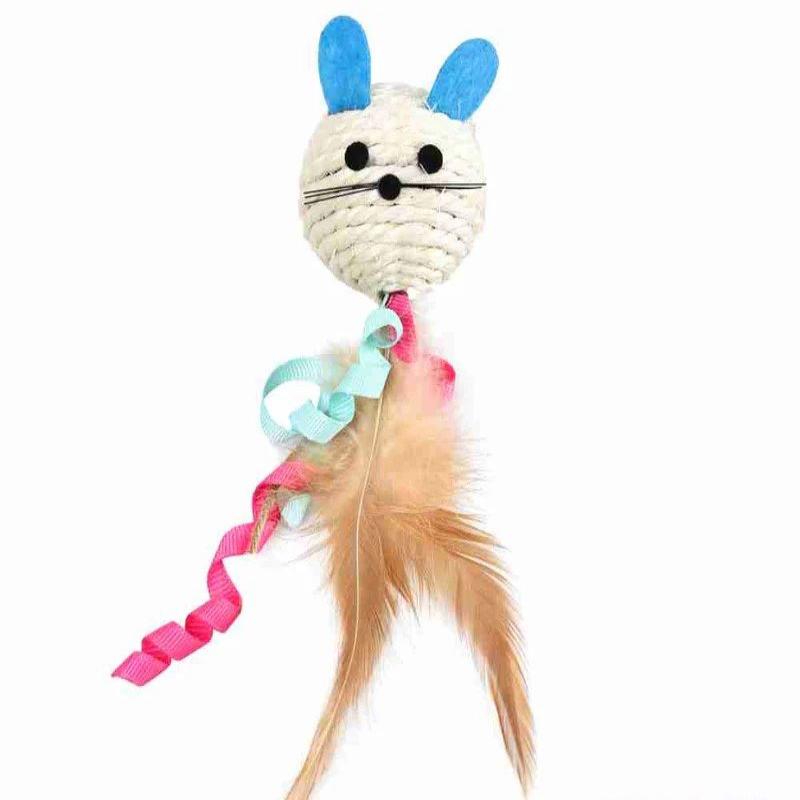 Naomi Cat Teaser Toy with Bells and Feathers