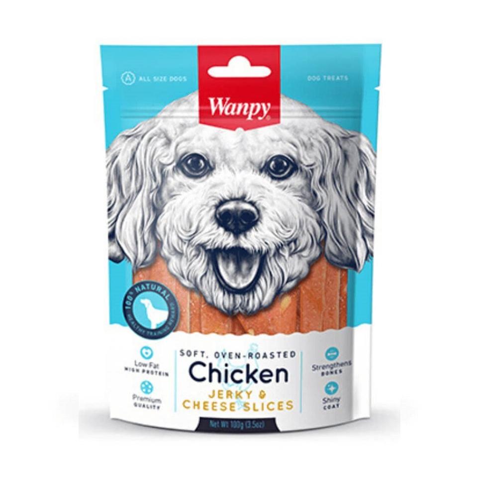 Wanpy Oven Roasted Chicken Jerky and Cheese Slices 100g