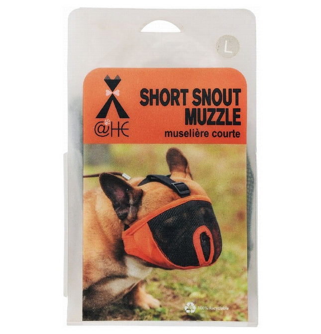 Short Snout Dog Muzzle Large Orange 38 to 63 cm