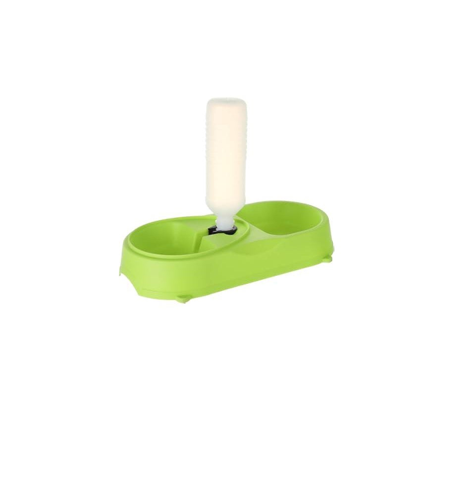 Pet Feeder consists of the Dry Food Bowl Water Bowl and Water Bottle