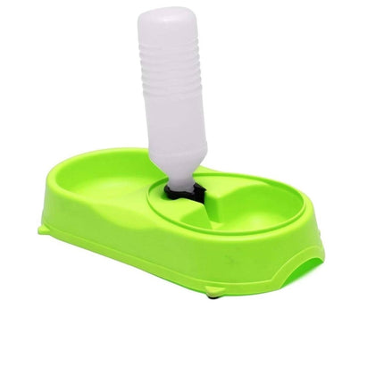 Pet Feeder consists of the Dry Food Bowl Water Bowl and Water Bottle