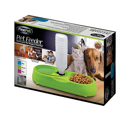 Pet Feeder consists of the Dry Food Bowl Water Bowl and Water Bottle