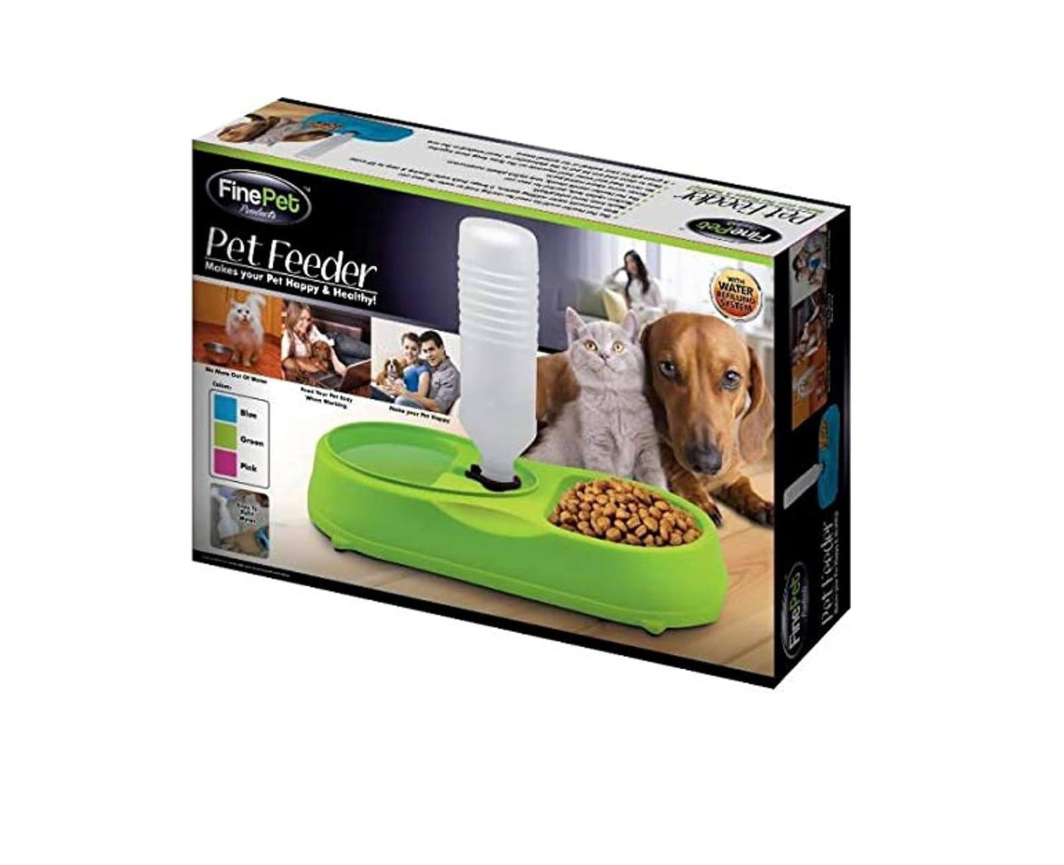 Pet Feeder consists of the Dry Food Bowl Water Bowl and Water Bottle