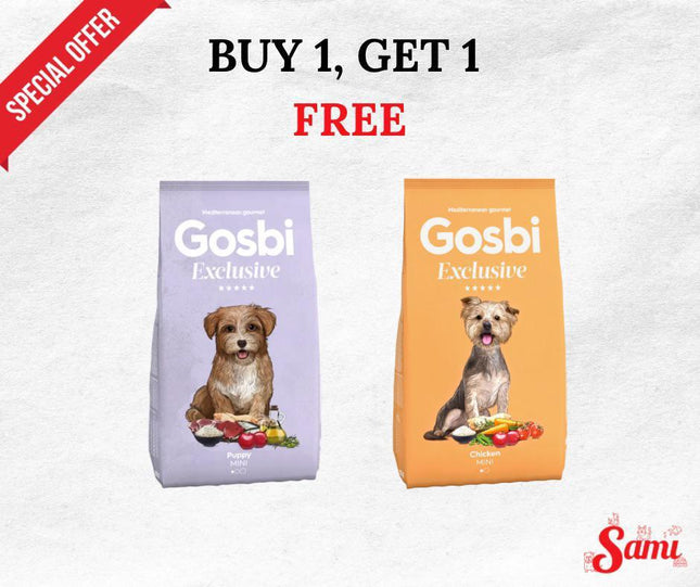 Gosbi Exclusive Dry Food with Chicken for Mini Breed Dogs 2 kg BUY 1 GET 1  FREE