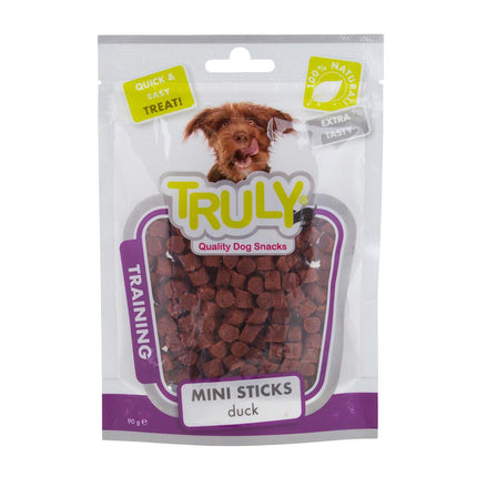 Truly Training Mini Stick Dog Treats with Duck 3+ Months 90 gr