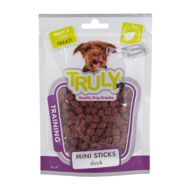 Truly Training Mini Stick Dog Treats with Duck 3+ Months 90 gr