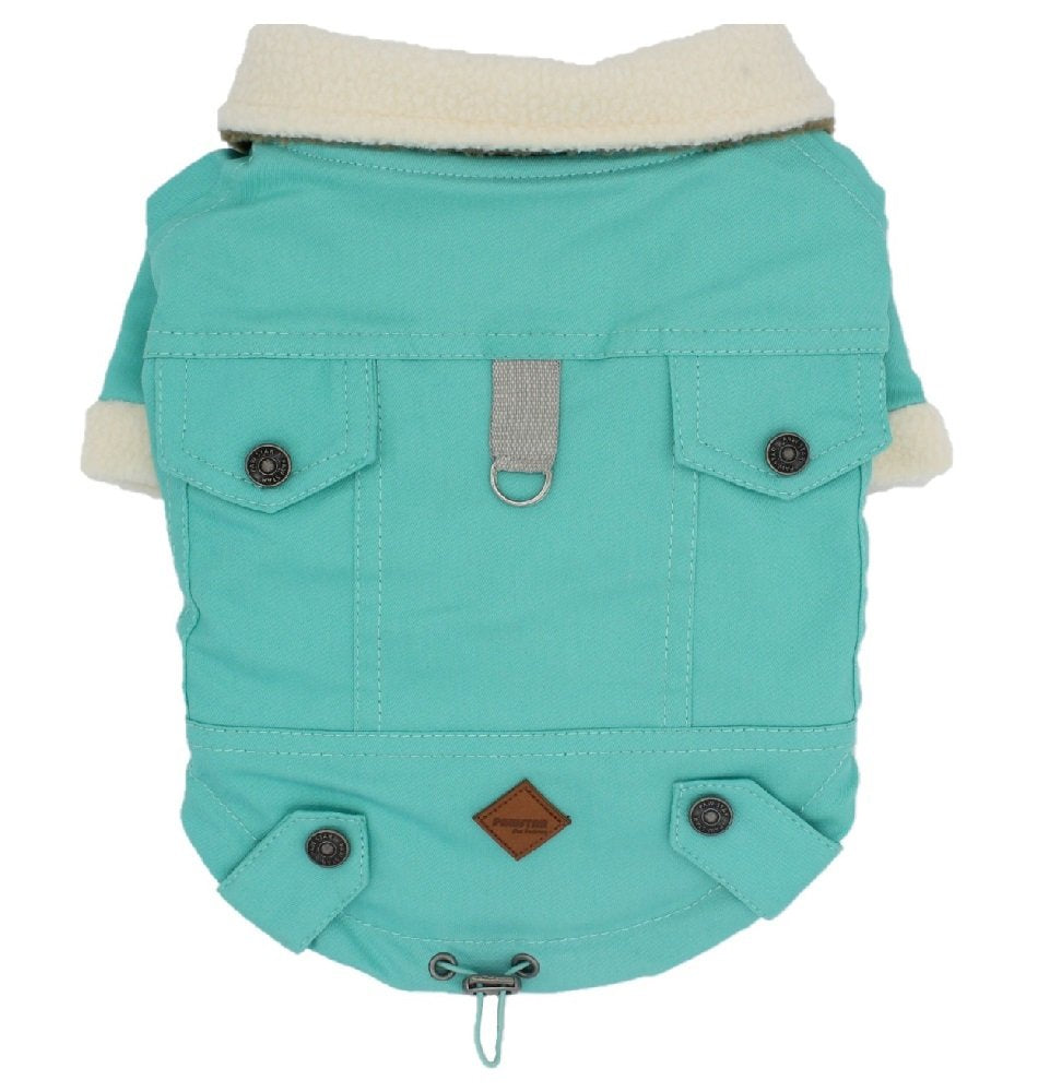 PAWSTAR Turquoise and gray jacket small for dog