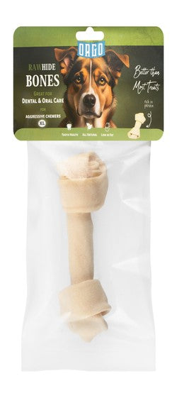 Orgo XL White Rawhide Bone Dog Chew Treat