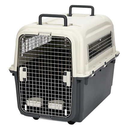 Pet Carrier Crate Black and Gray XXL 1.25 mm