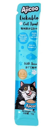 Ajicoo cat Ajicoo Lickable Cat Treat  Creamy Puree with Tuna Flavor 150g Pack 10 pieces