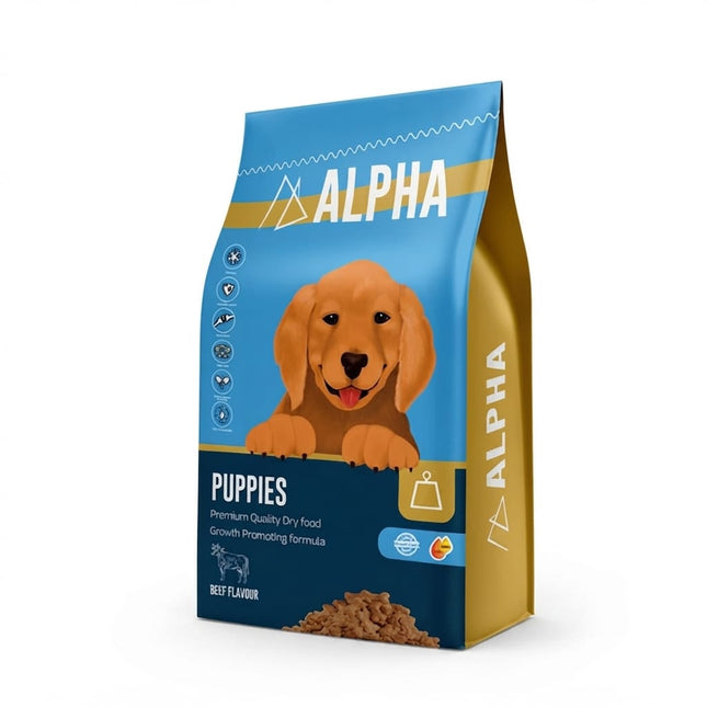 Alpha Dog Alpha Dry Food Beef Flavor for Puppies 1 kg