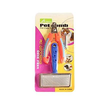 Aodemei Dog and cat Aodemei Blue and Red Pet Grooming Kit
