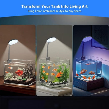 Aquarium Fish Adjustable Aquarium Clip Light  8W USB Powered Full Spectrum Fish Tank Lamp for Glass Thickness Under 6mm