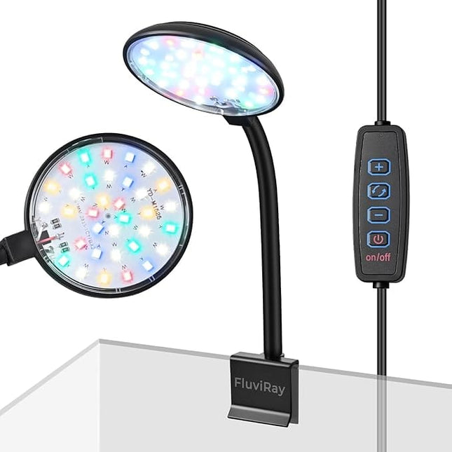 Aquarium Fish Adjustable Aquarium Clip Light  8W USB Powered Full Spectrum Fish Tank Lamp for Glass Thickness Under 6mm