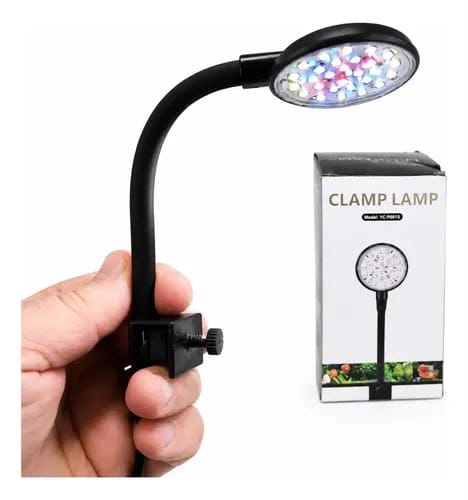 Aquarium Fish Clamp Lamp Aquarium LED Light  5W USB Powered Fish Tank Lamp for Glass Thickness Under 6mm, Dual Color Dimming Small