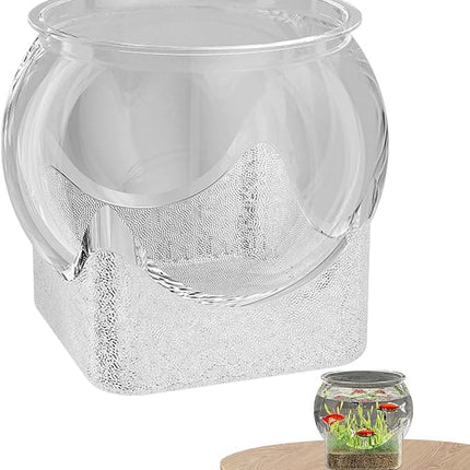 Aquarium Fish Decorative Transparent Fish Tank Modern Round Bowl for Small Fish