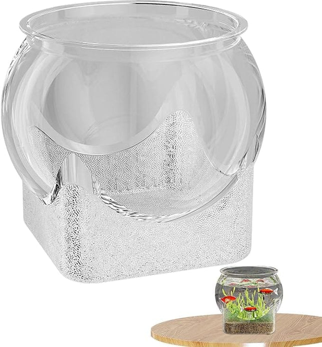 Aquarium Fish Decorative Transparent Fish Tank Modern Round Bowl for Small Fish