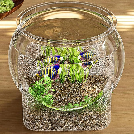 Aquarium Fish Decorative Transparent Fish Tank Modern Round Bowl for Small Fish