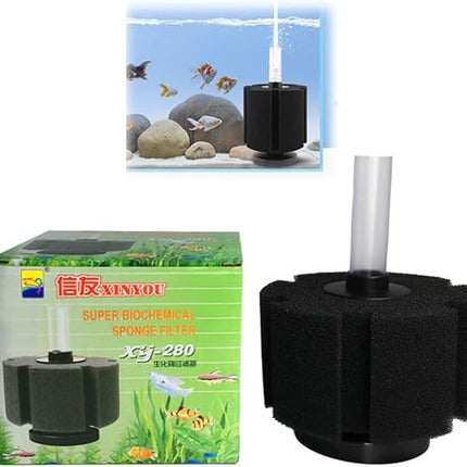 Aquarium Fish XY-280 Submersible Sponge Filter for Small Aquariums and Fish Tanks