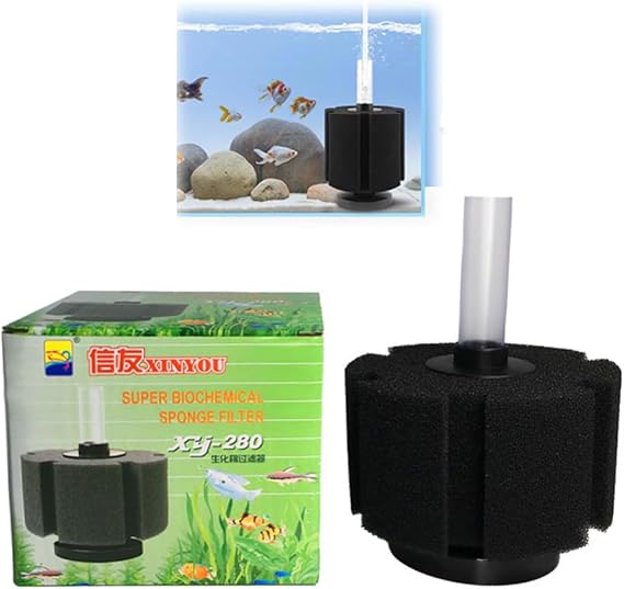 Aquarium Fish XY-280 Submersible Sponge Filter for Small Aquariums and Fish Tanks