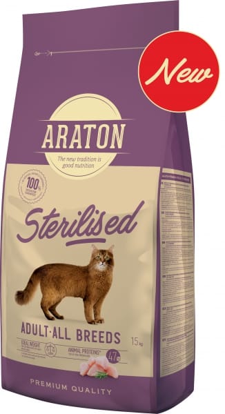 Araton Cat Araton Dry Food for Cats  Adult Sterilised 15 kg