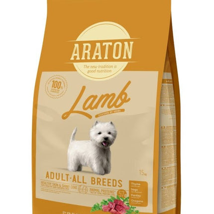 Araton Dog Araton Dry Food For Dogs Adult All Breeds with Lamb 15 kg